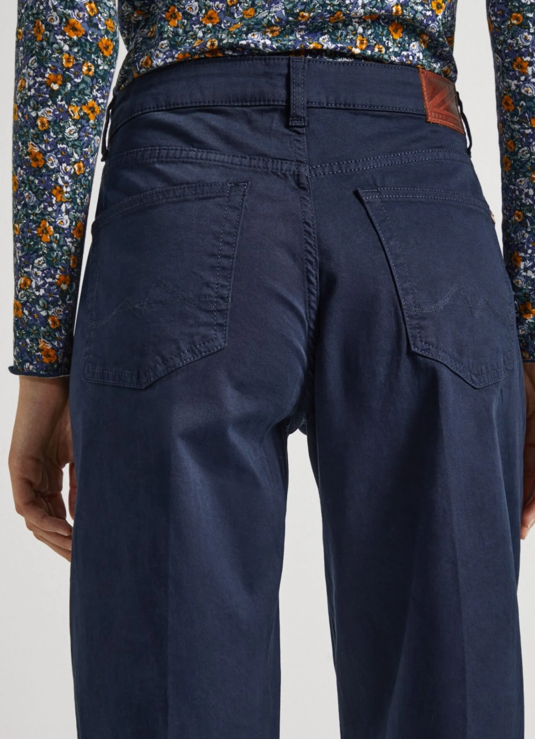 Women Pepe Jeans Stretch Twill Palazzo Trousers