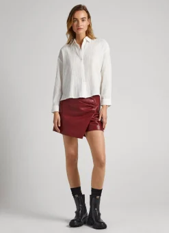 Women Pepe Jeans Striped Cotton Dobby Shirt