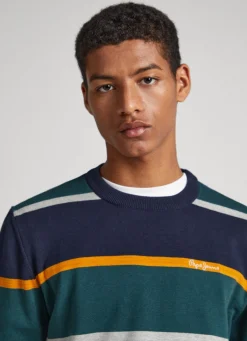 Men Pepe Jeans Striped Cotton Sweatshirt