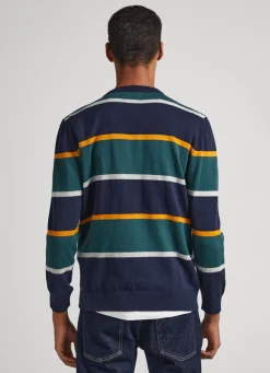 Men Pepe Jeans Striped Cotton Sweatshirt