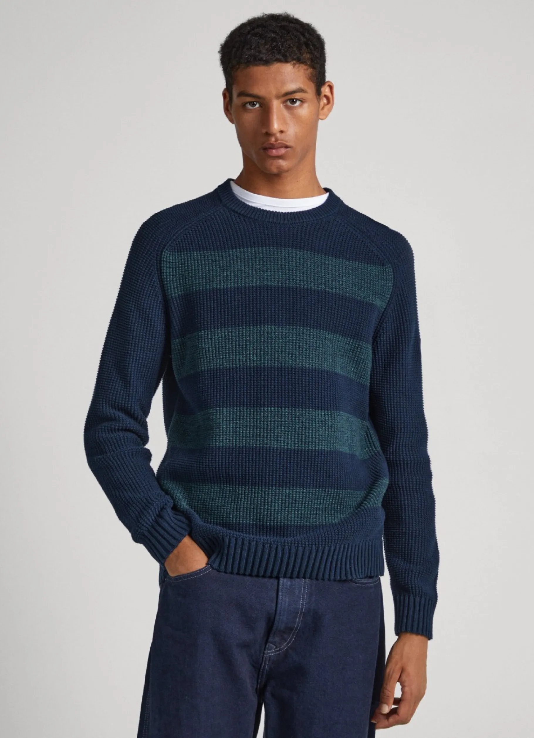 Men Pepe Jeans Striped Cotton Sweatshirt