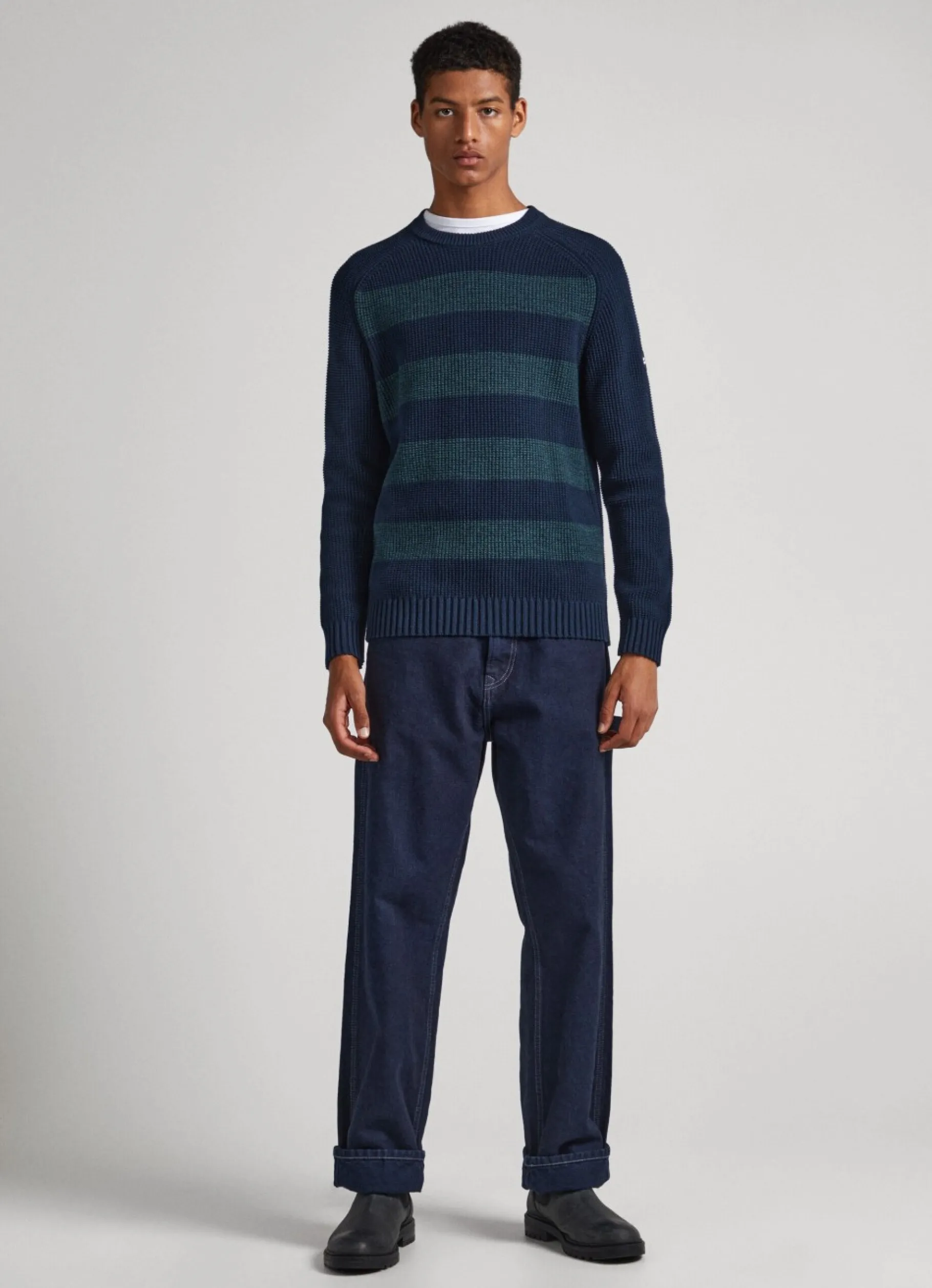 Men Pepe Jeans Striped Cotton Sweatshirt