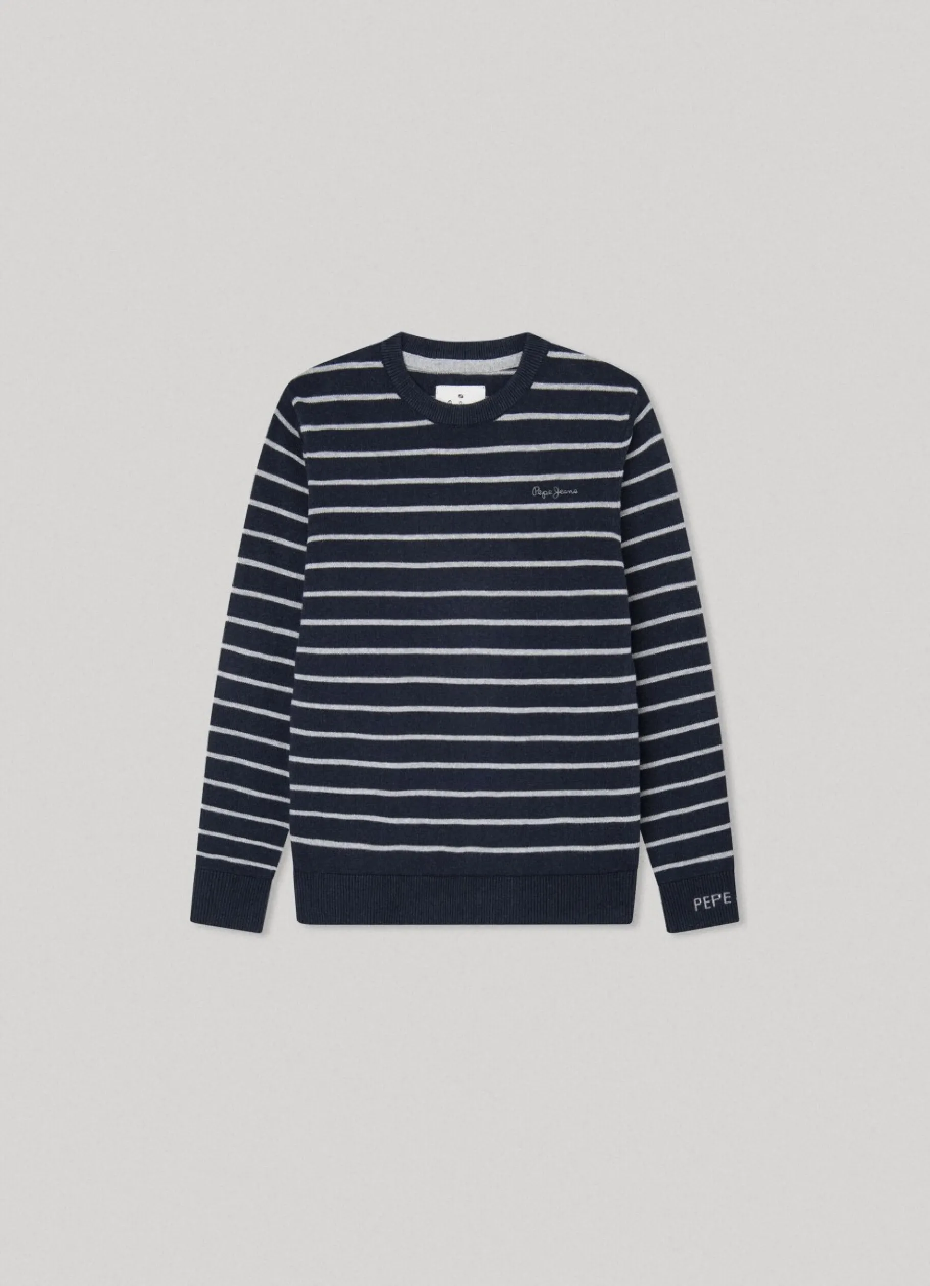 Boy Pepe Jeans Striped Cotton Sweatshirt