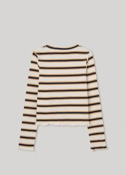 Girl Pepe Jeans Striped Long Sleeve T-Shirt