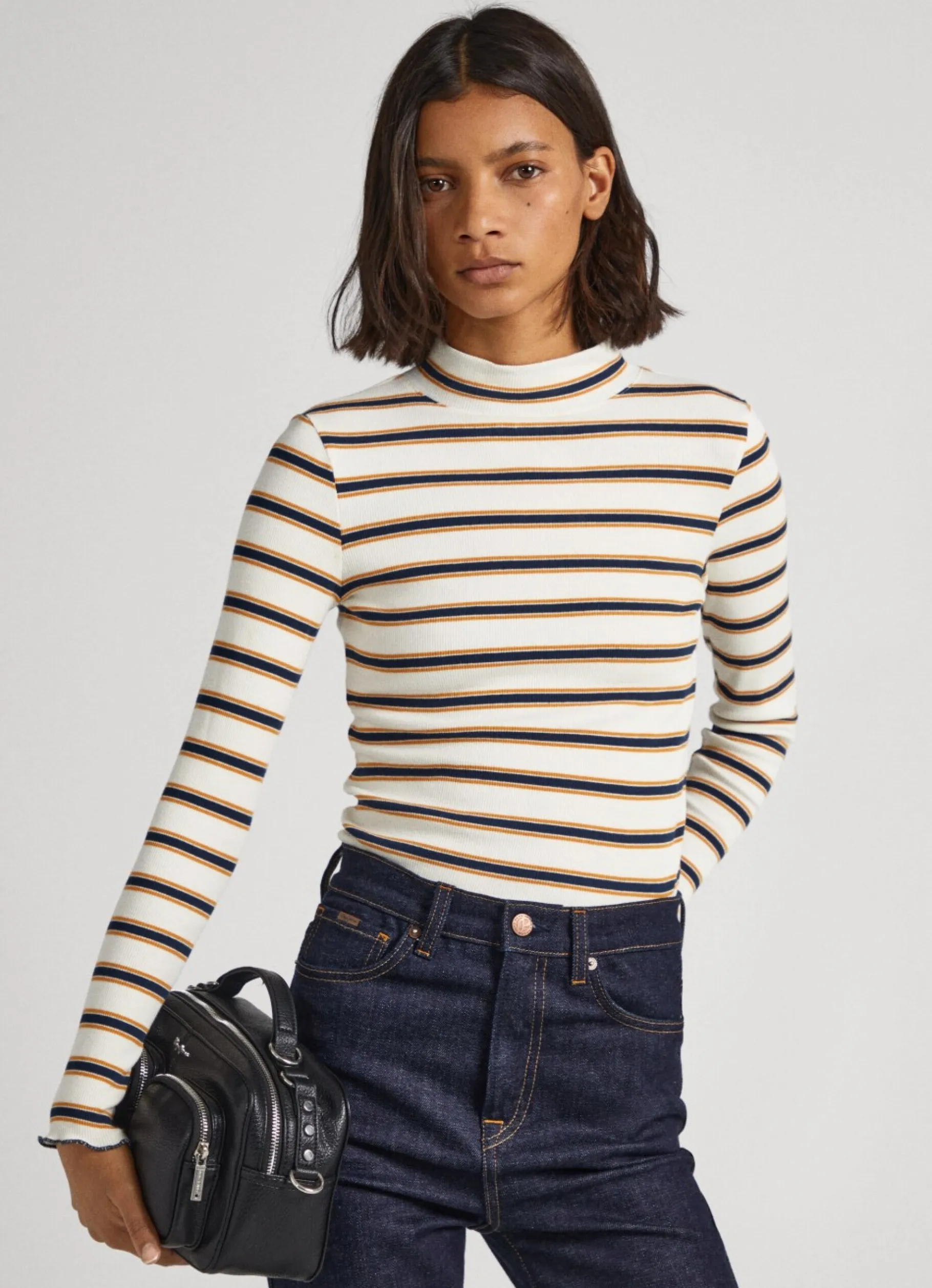 Women Pepe Jeans Striped Long Sleeve T-Shirt