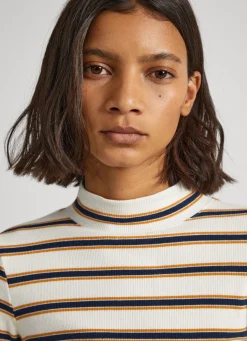 Women Pepe Jeans Striped Long Sleeve T-Shirt