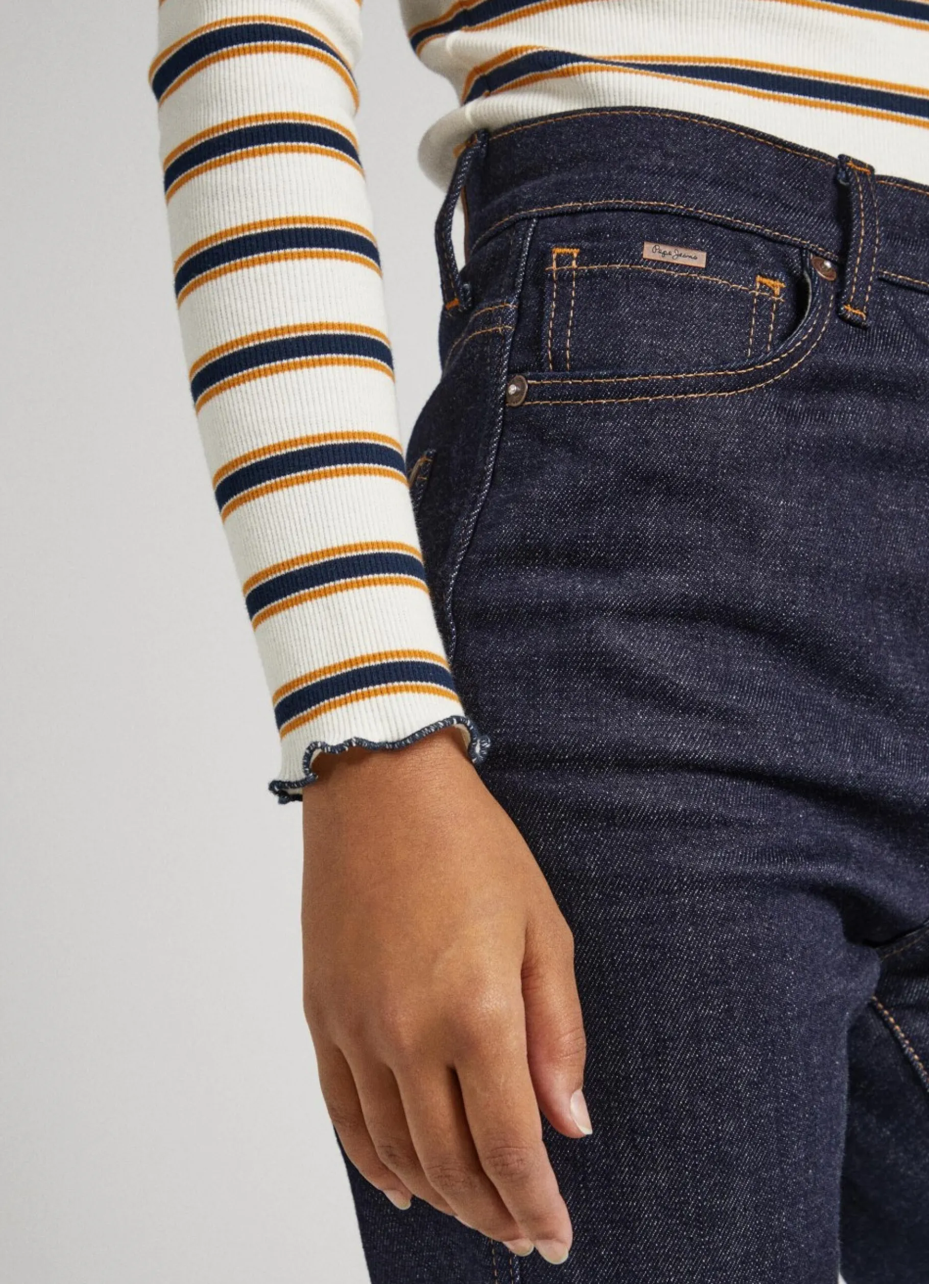 Women Pepe Jeans Striped Long Sleeve T-Shirt
