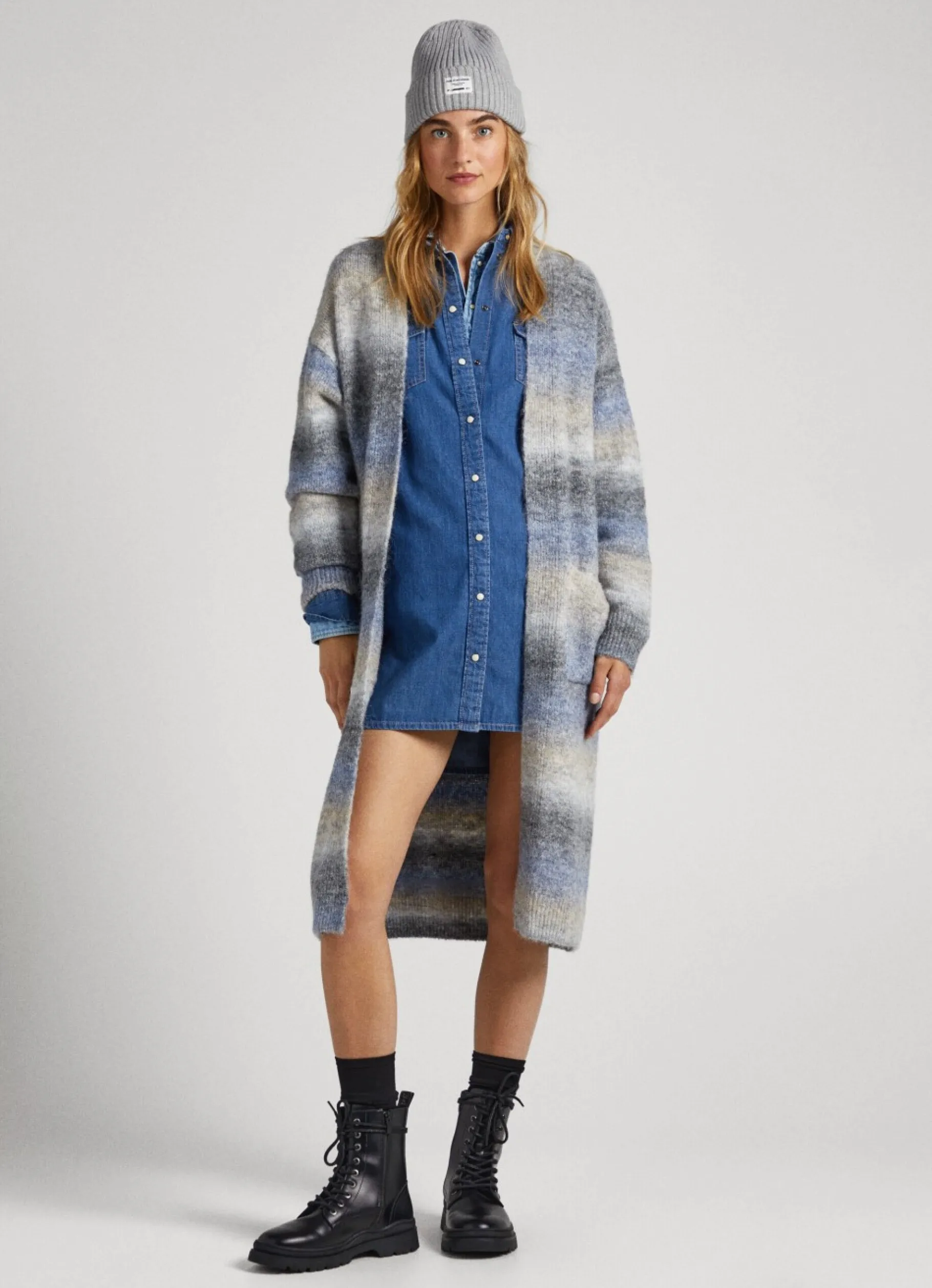 Women Pepe Jeans Striped Melange Cardigan