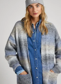Women Pepe Jeans Striped Melange Cardigan