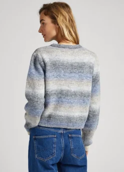 Women Pepe Jeans Striped Melange Knit