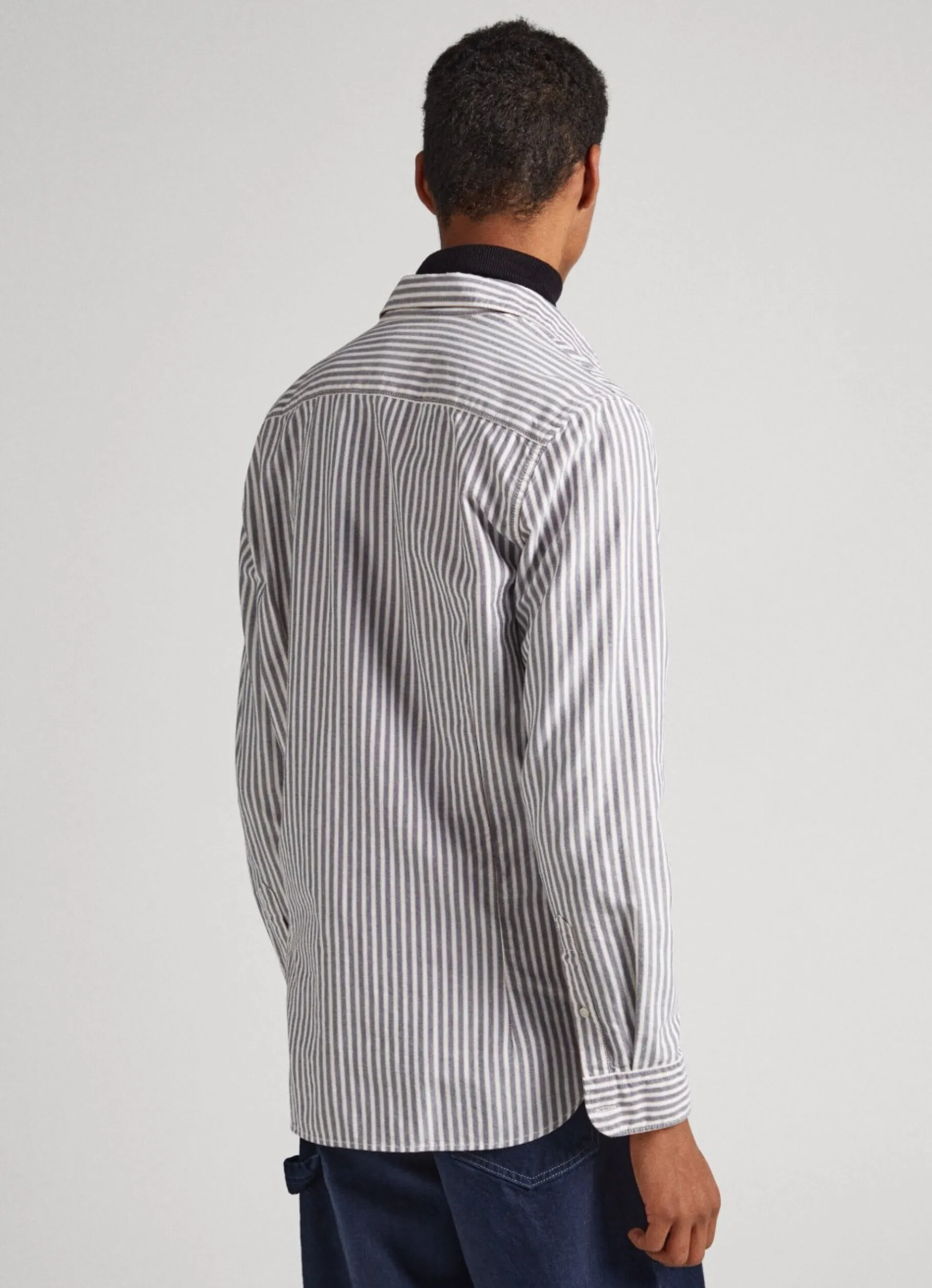 Men Pepe Jeans Striped Oxford Shirt