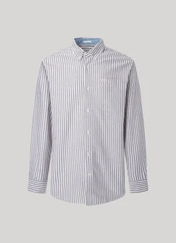 Men Pepe Jeans Striped Oxford Shirt