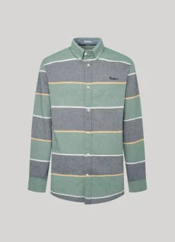Men Pepe Jeans Striped Oxford Shirt