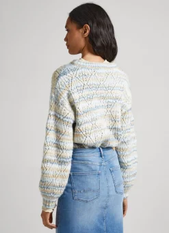 Women Pepe Jeans Striped Perkins Collar Knit