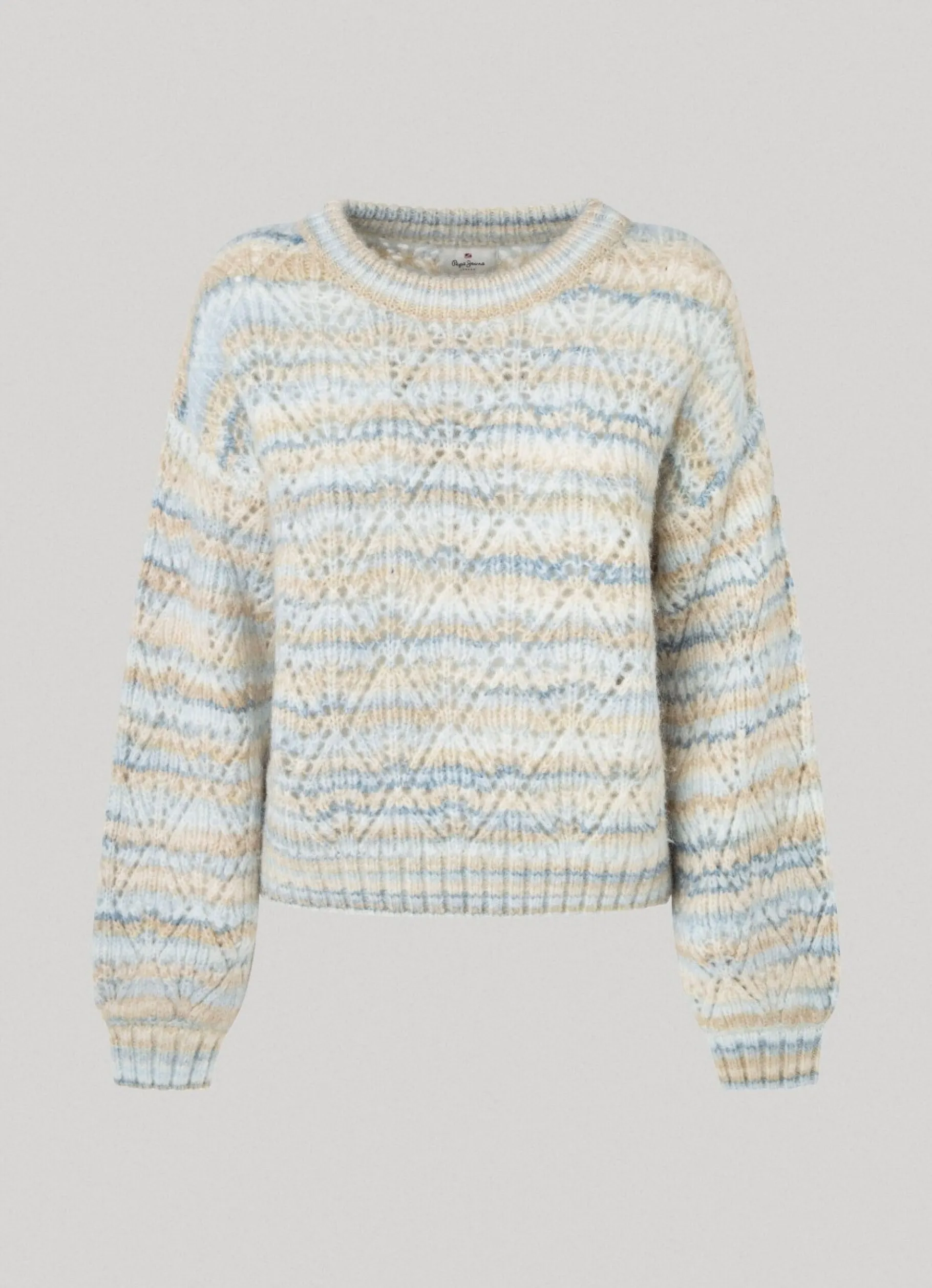 Women Pepe Jeans Striped Perkins Collar Knit