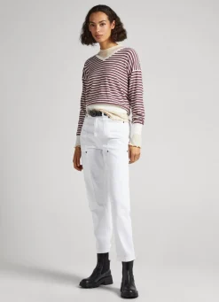 Women Pepe Jeans Striped Pima Cotton Jumper