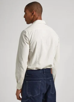 Men Pepe Jeans Striped Poplin Shirt