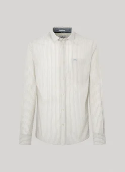 Men Pepe Jeans Striped Poplin Shirt