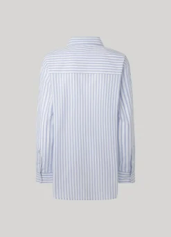 Women Pepe Jeans Striped Poplin Shirt