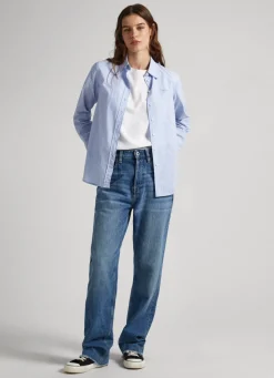 Women Pepe Jeans Striped Poplin Shirt