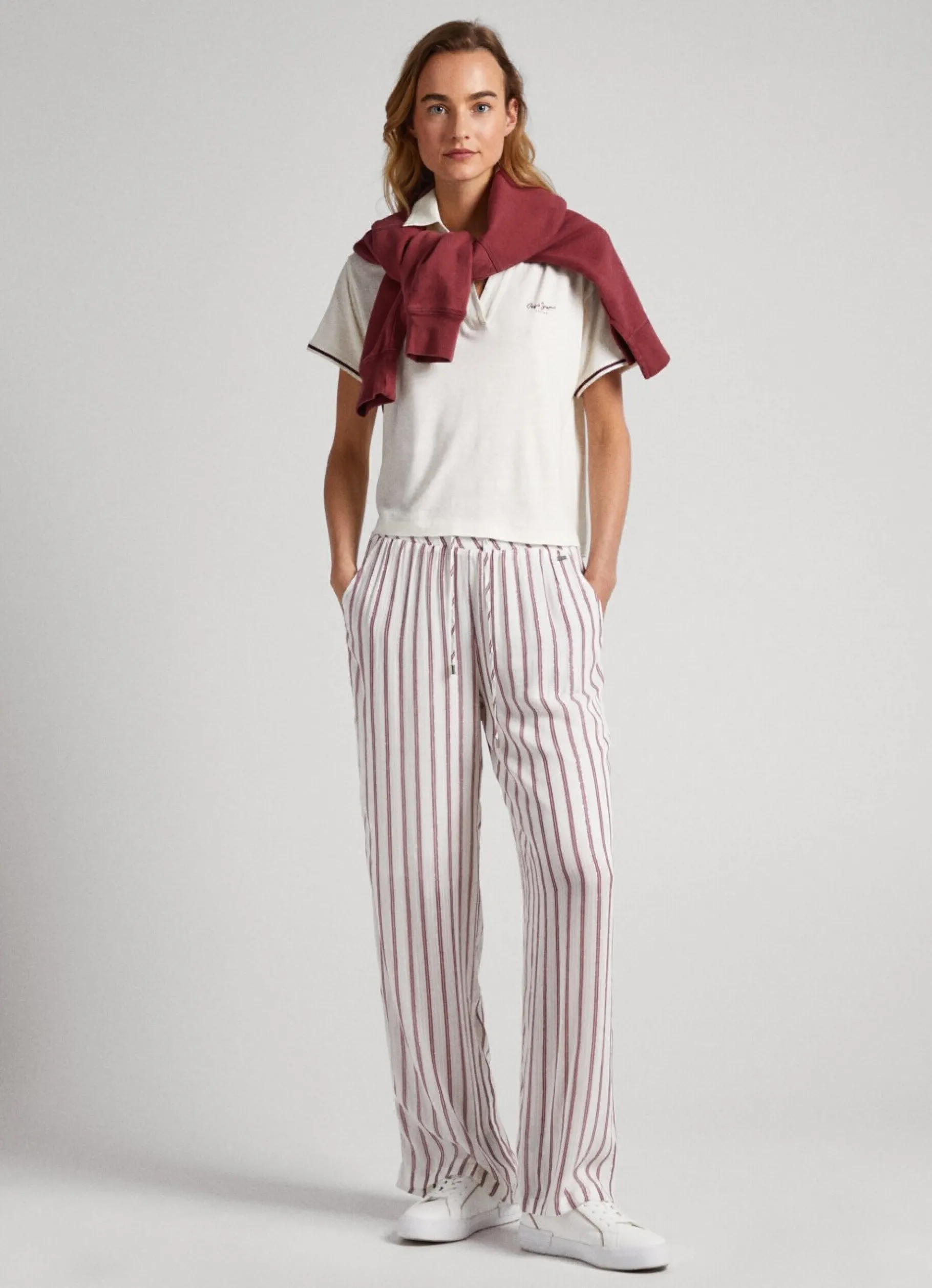 Women Pepe Jeans Striped Pyjama Trousers