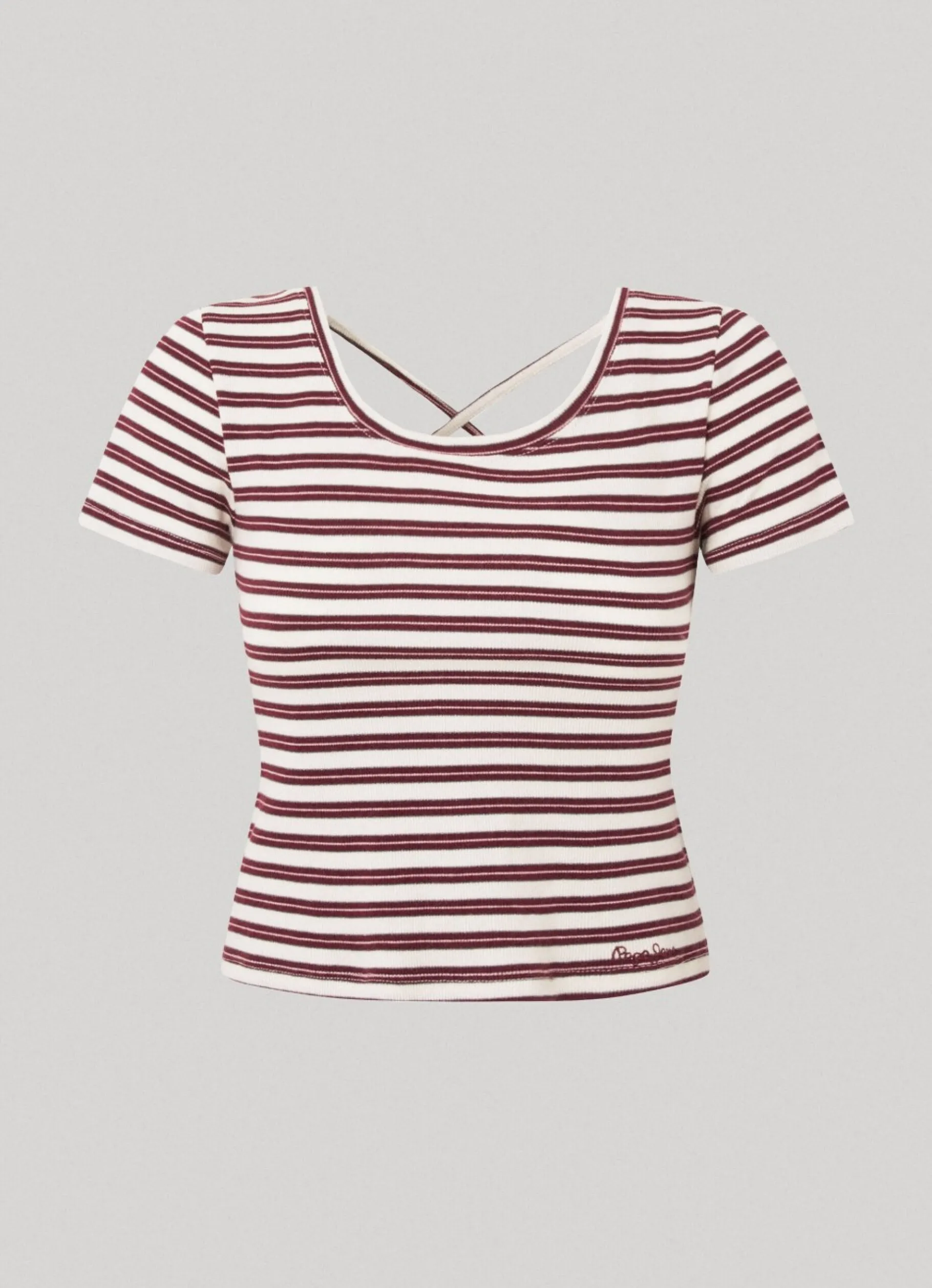 Women Pepe Jeans Striped Rib T-Shirt