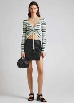 Women Pepe Jeans Striped Ribbed Top