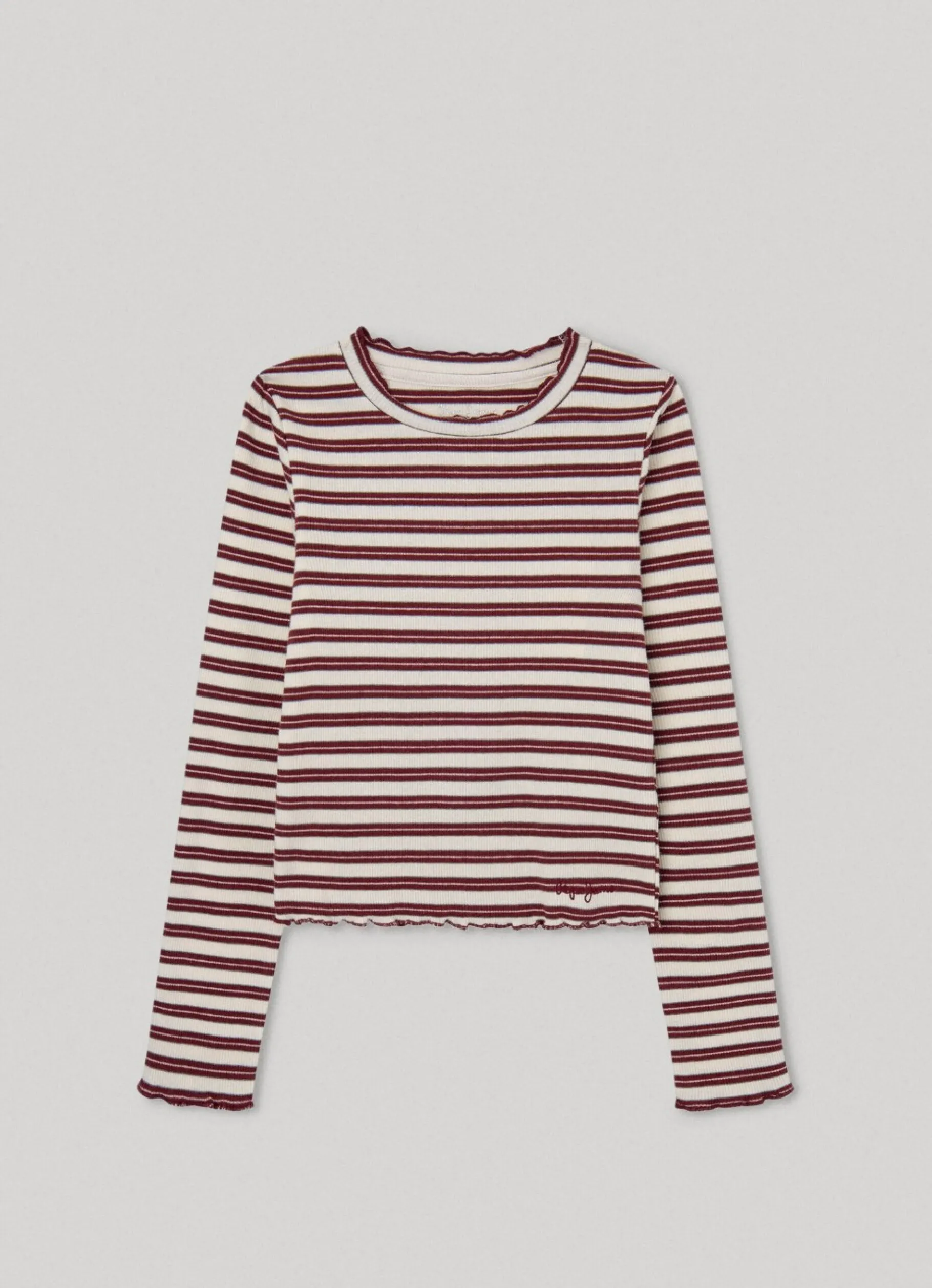 Girl Pepe Jeans Striped Ribbed T-Shirt