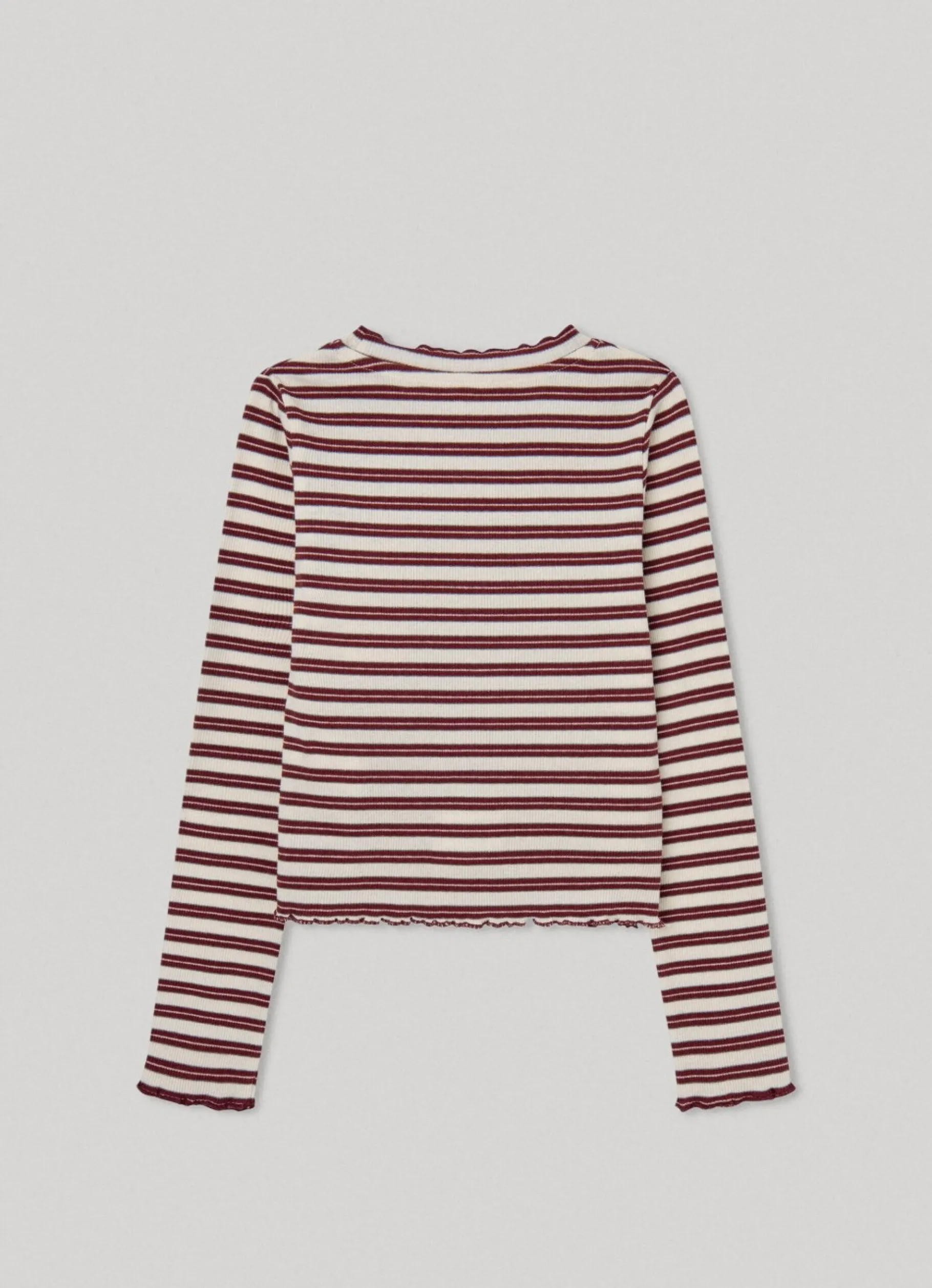 Girl Pepe Jeans Striped Ribbed T-Shirt