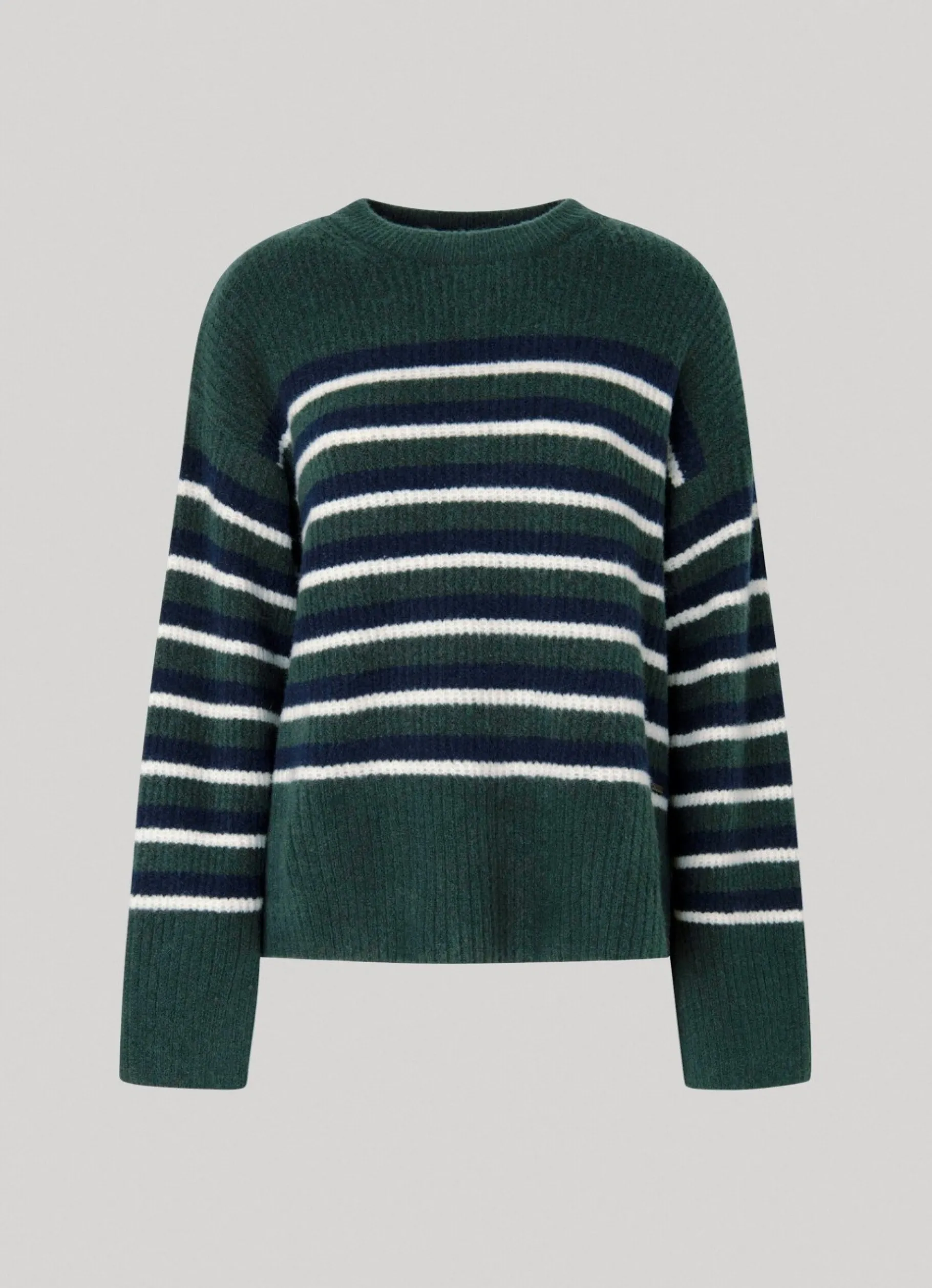 Women Pepe Jeans Striped Round Neck Knit