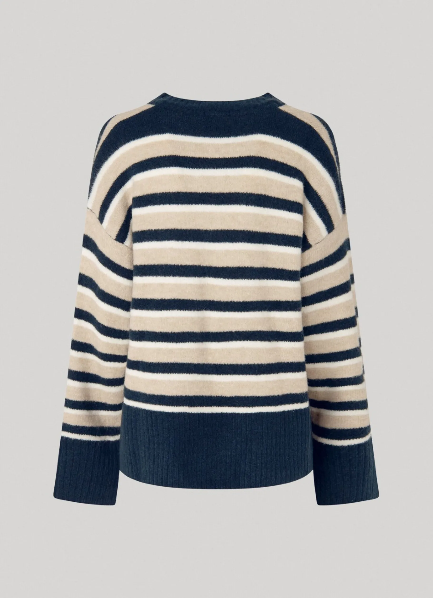 Women Pepe Jeans Striped V-Neck Sweatshirt