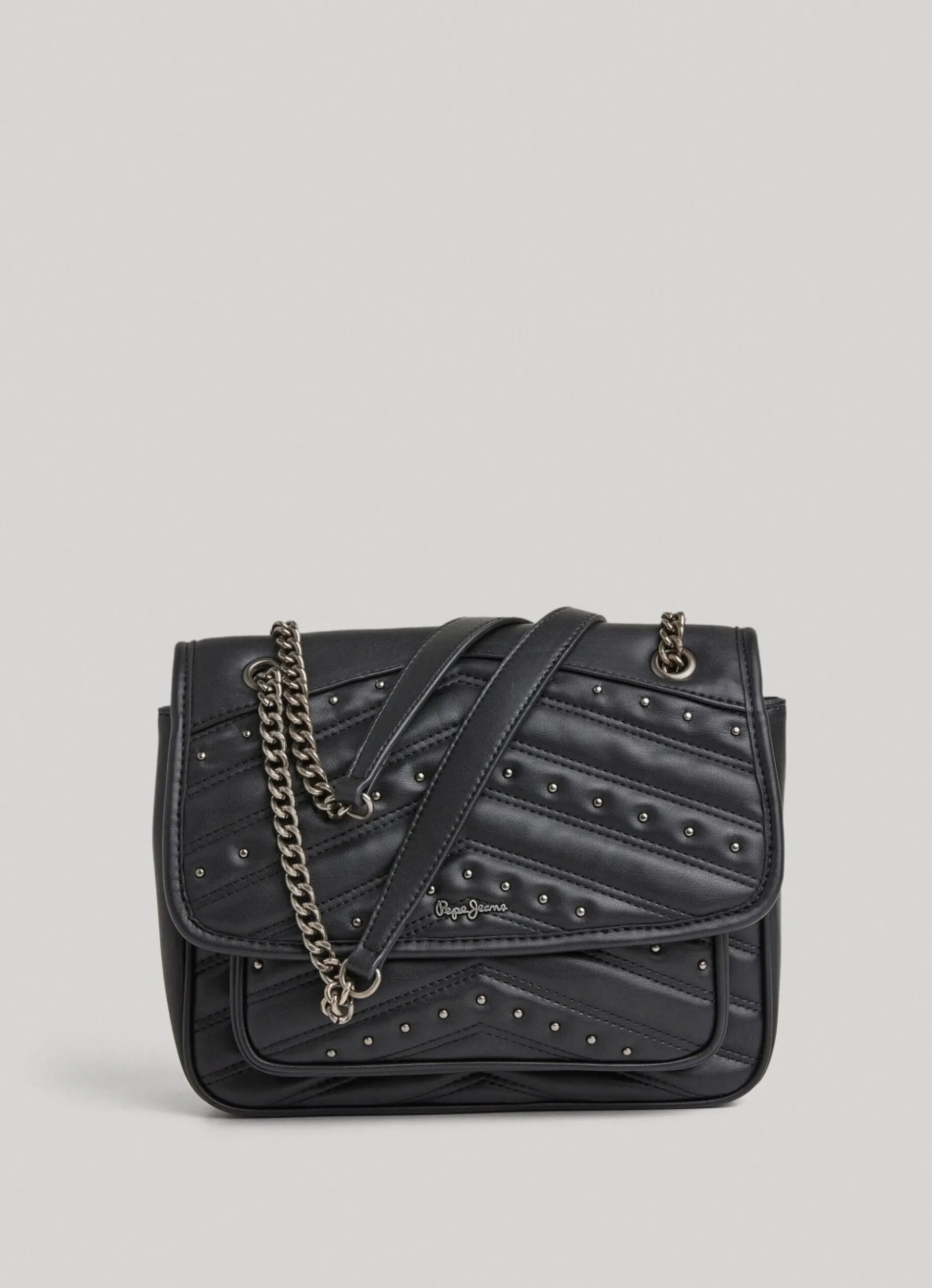 Women Pepe Jeans Studded Shoulder Bag