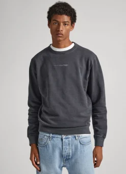 Men Pepe Jeans Sustainable Cotton Logo Sweatshirt