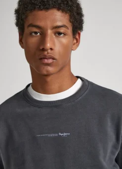 Men Pepe Jeans Sustainable Cotton Logo Sweatshirt