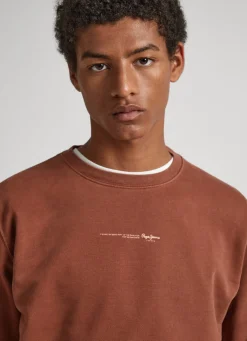 Men Pepe Jeans Sustainable Cotton Logo Sweatshirt