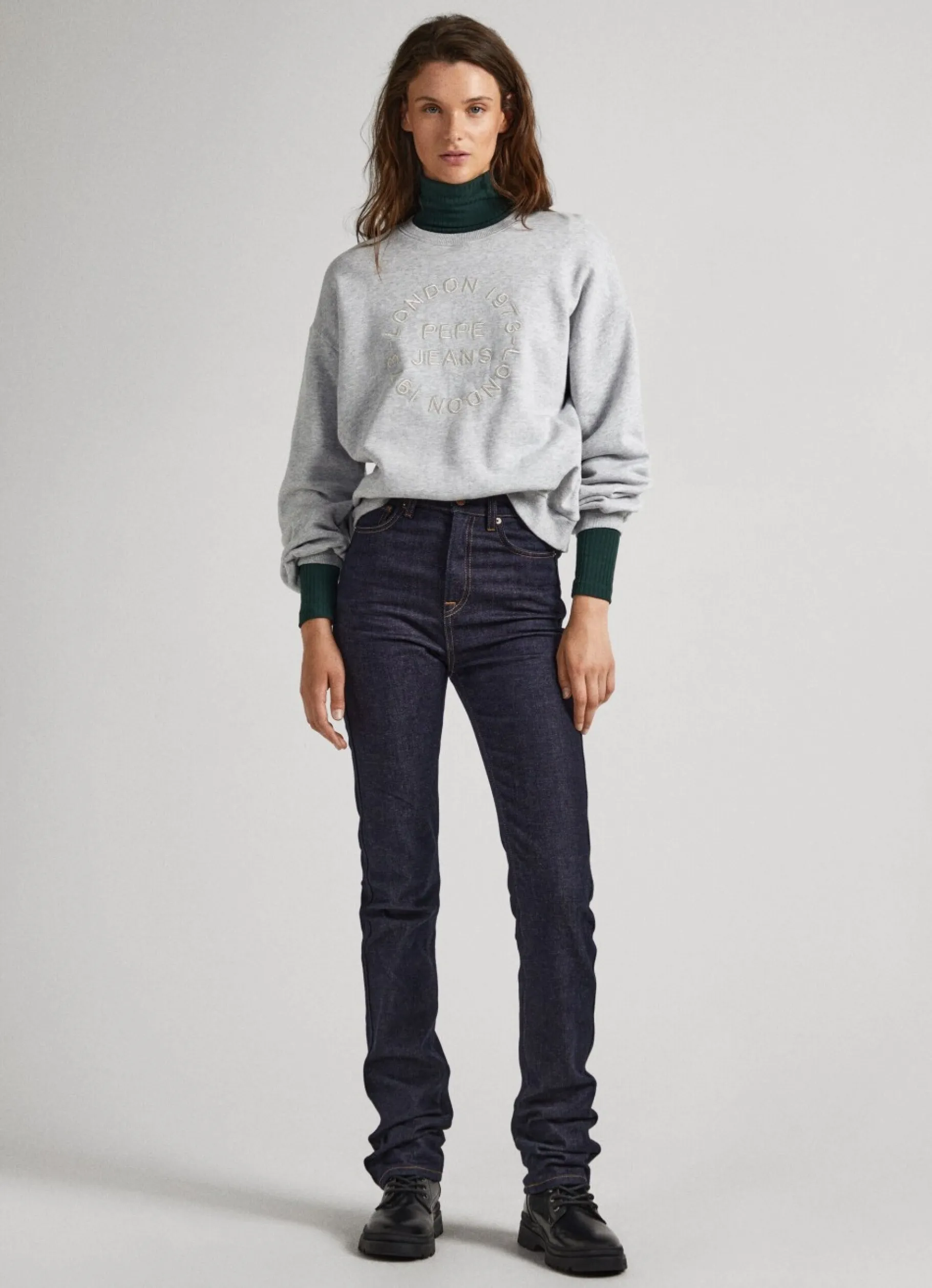 Women Pepe Jeans Sweatshirt W/ Embroidered Logo