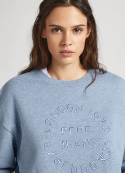 Women Pepe Jeans Sweatshirt W/ Embroidered Logo