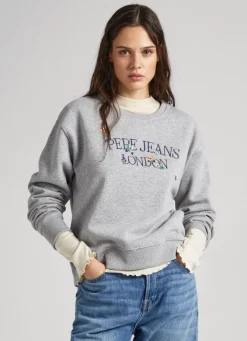 Women Pepe Jeans Sweatshirt W/ Embroidered Logo