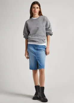 Women Pepe Jeans Sweatshirt W/ Gemstone Beading