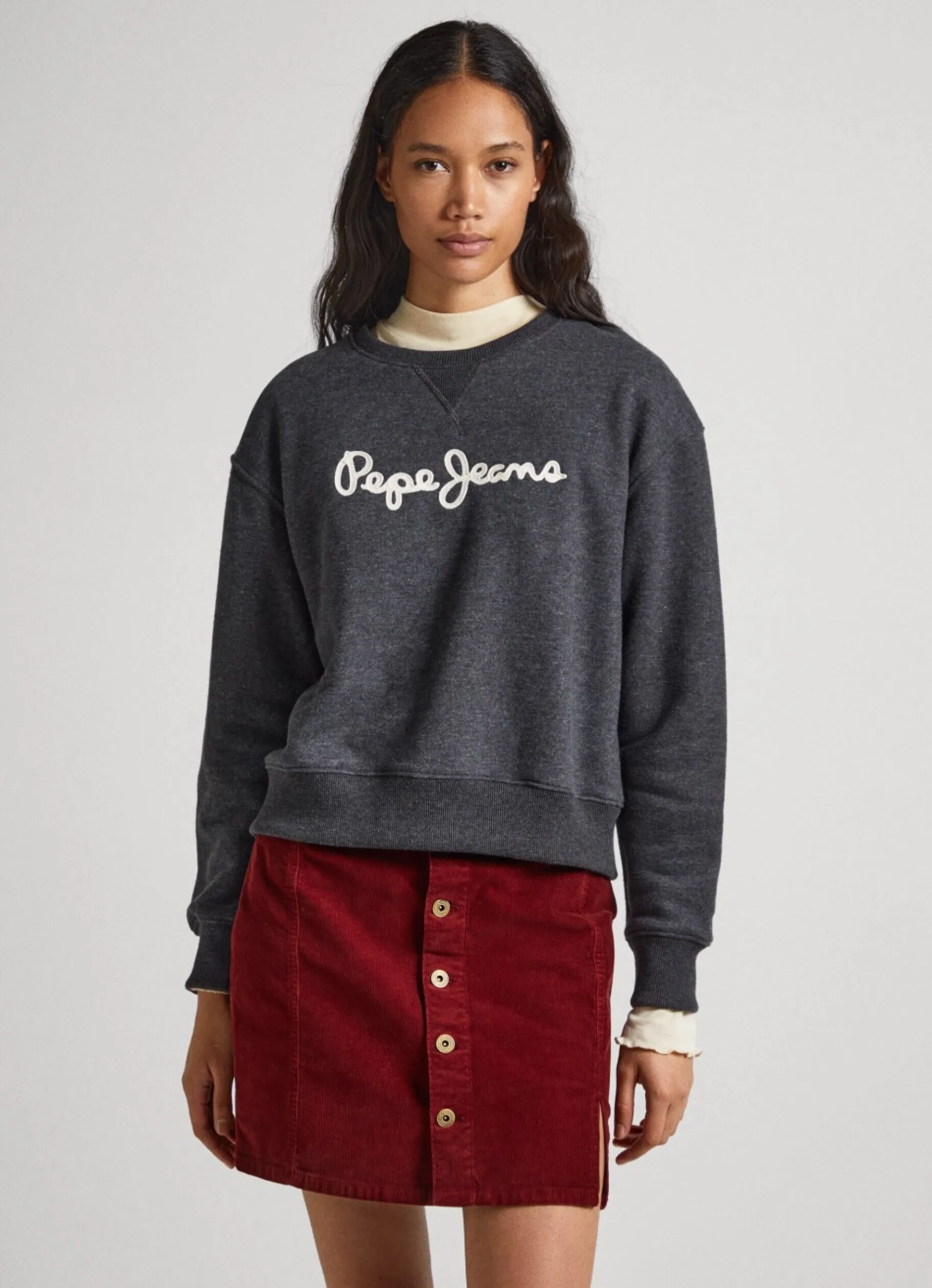 Women Pepe Jeans Sweatshirt With Printed Logo