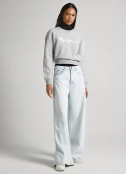Women Pepe Jeans Sweatshirt With Printed Logo