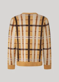 Men Pepe Jeans Tartan Check Cotton Knit