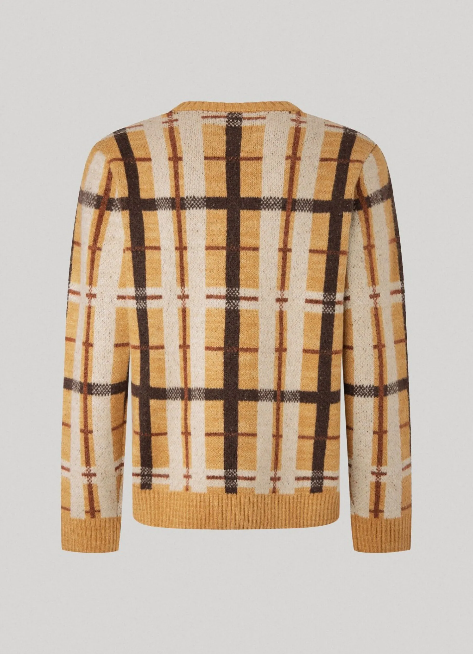 Men Pepe Jeans Tartan Check Cotton Knit