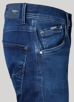 Men Pepe Jeans Track Fit Mid-Rise Jeans