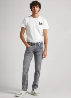 Men Pepe Jeans Track Regular Fit Mid-Rise Jeans
