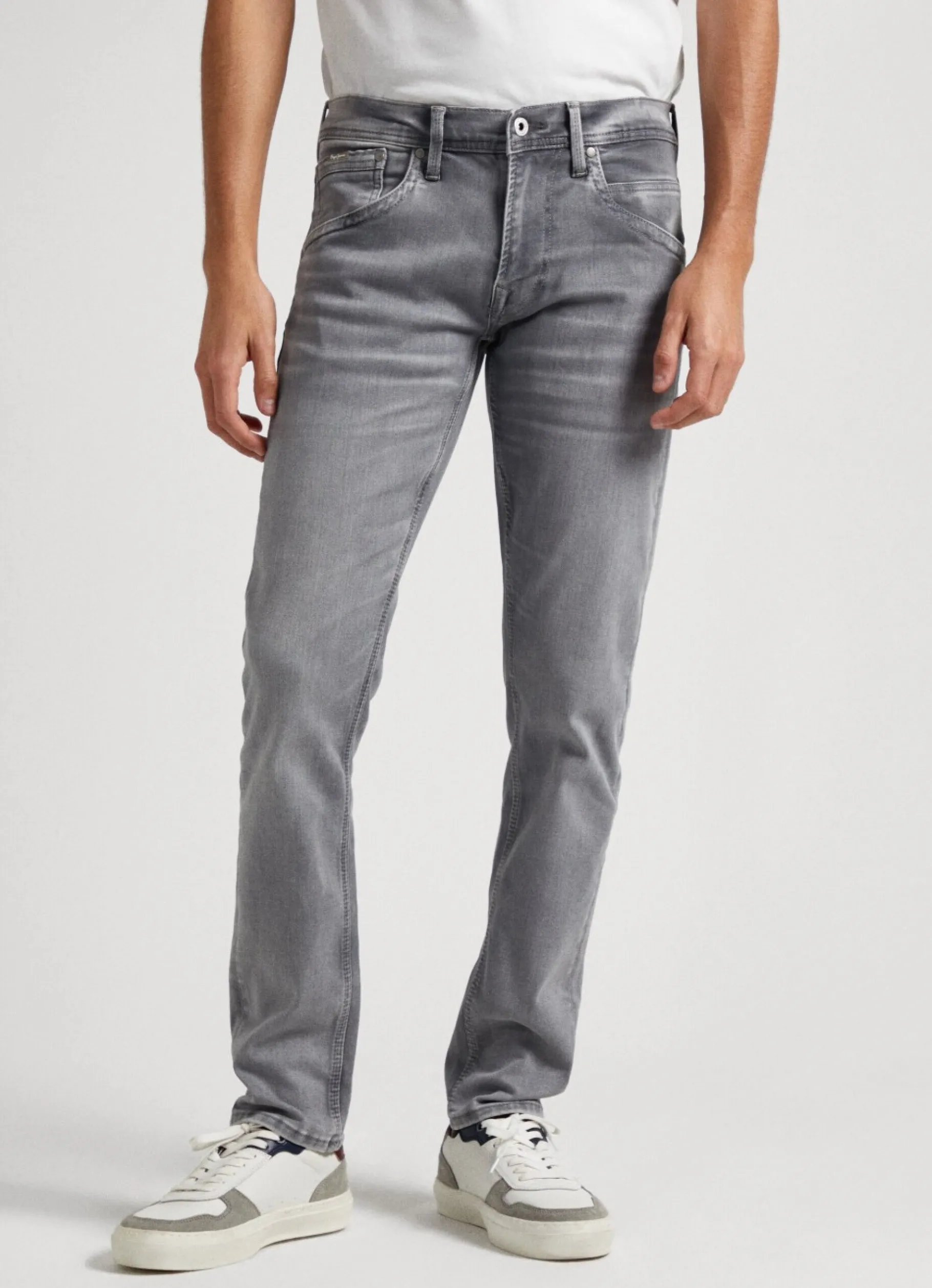 Men Pepe Jeans Track Regular Fit Mid-Rise Jeans