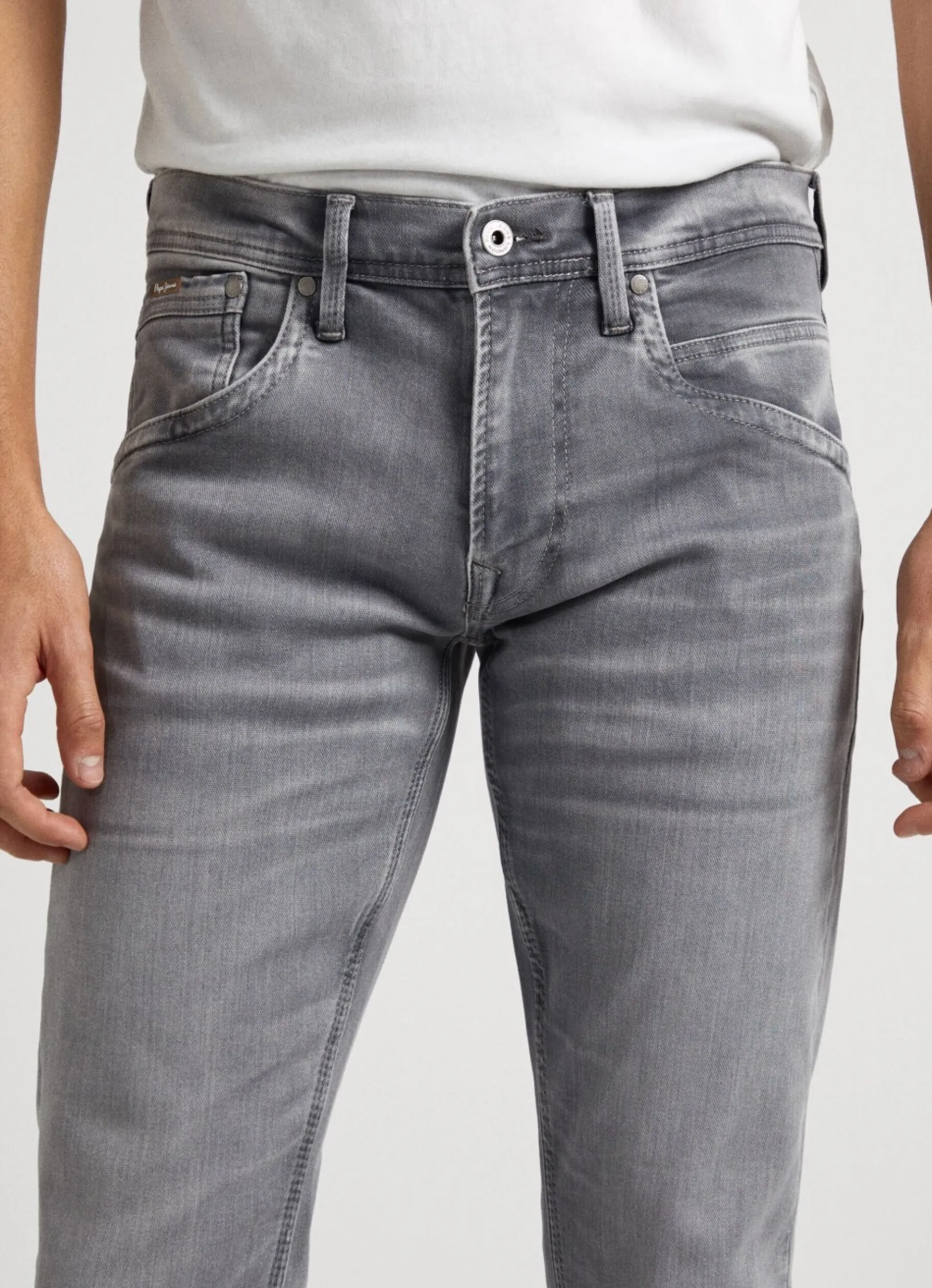 Men Pepe Jeans Track Regular Fit Mid-Rise Jeans