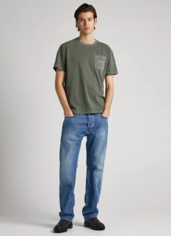 Men Pepe Jeans T-Shirt With Front Pocket