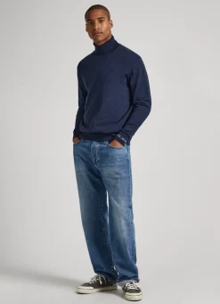 Men Pepe Jeans Turtle Neck Cotton Knit
