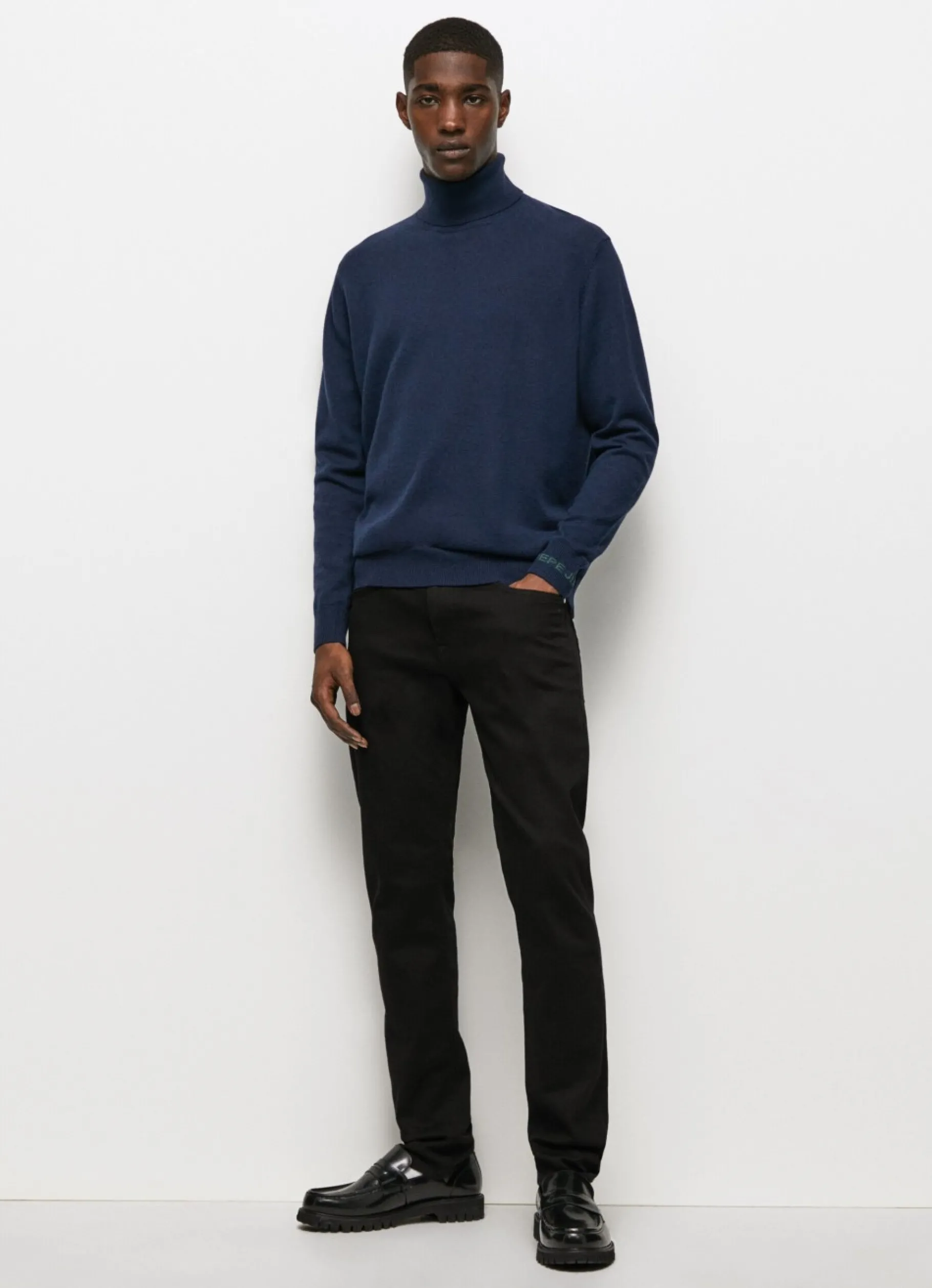Men Pepe Jeans Turtle Neck Cotton Knit